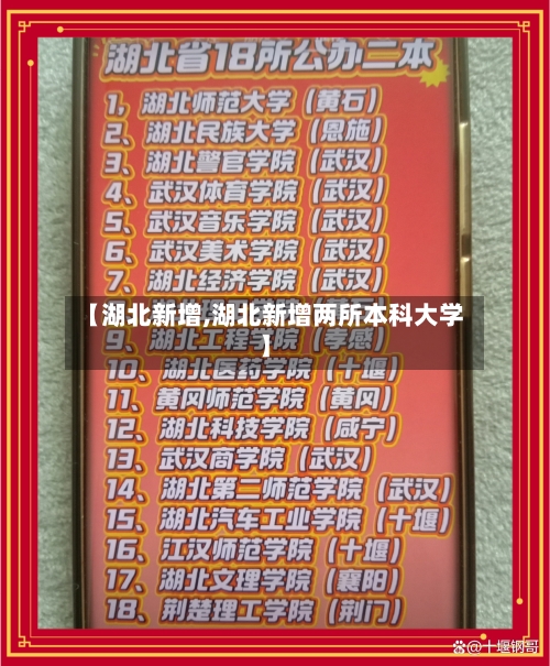 【湖北新增,湖北新增两所本科大学】-第2张图片