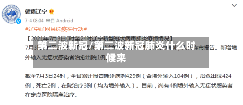 第二波新冠/第二波新冠肺炎什么时候来