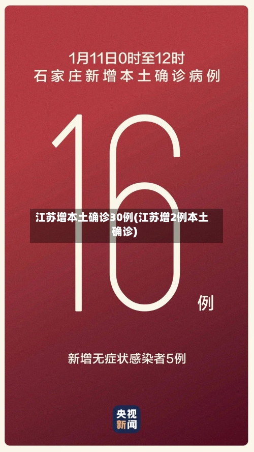 江苏增本土确诊30例(江苏增2例本土确诊)-第2张图片