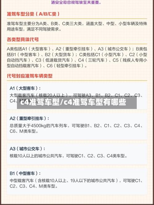 c4准驾车型/c4准驾车型有哪些