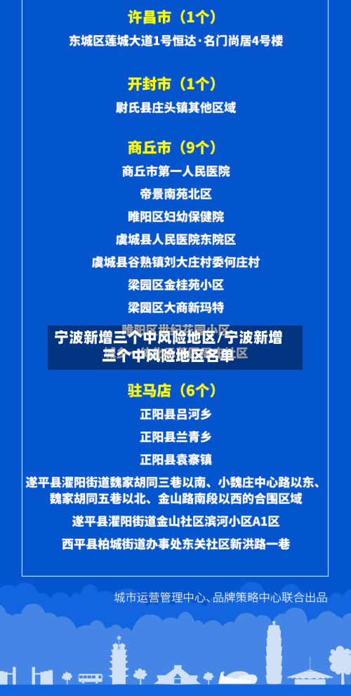 宁波新增三个中风险地区/宁波新增三个中风险地区名单-第3张图片