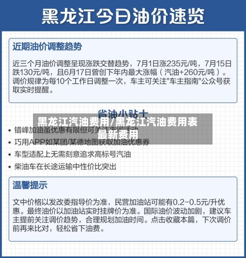 黑龙江汽油费用/黑龙江汽油费用表最新费用-第2张图片