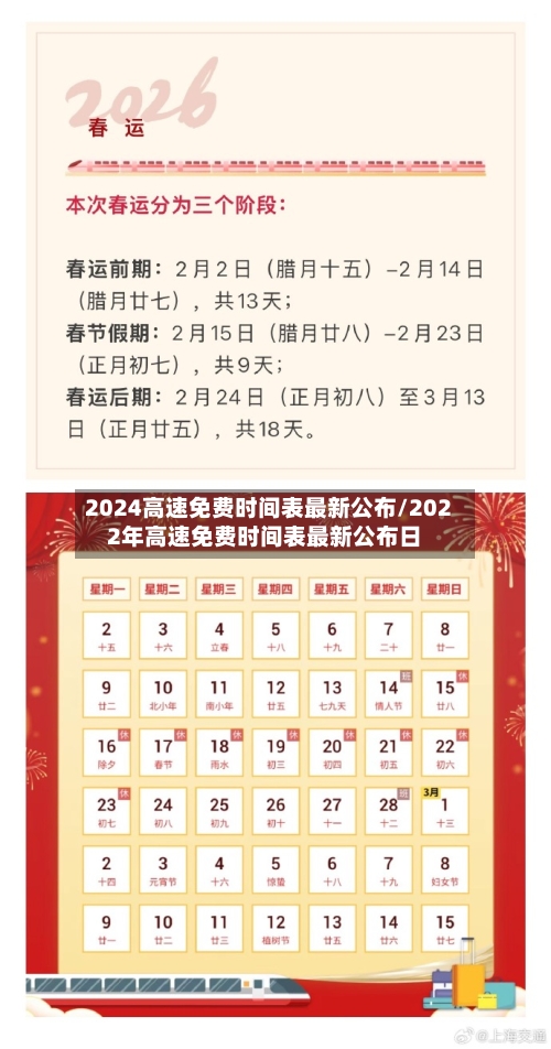 2024高速免费时间表最新公布/2022年高速免费时间表最新公布日-第2张图片