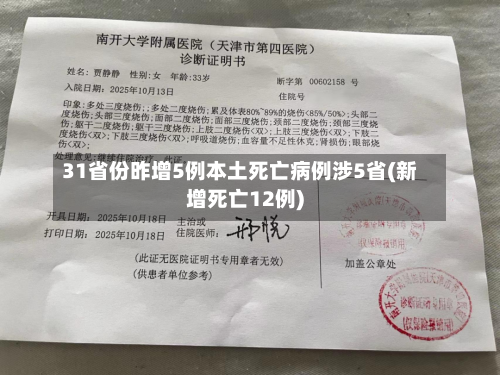 31省份昨增5例本土死亡病例涉5省(新增死亡12例)-第2张图片
