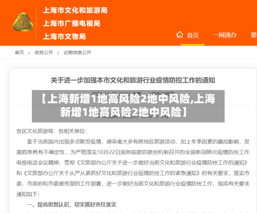 【上海新增1地高风险2地中风险,上海新增1地高风险2地中风险】-第2张图片