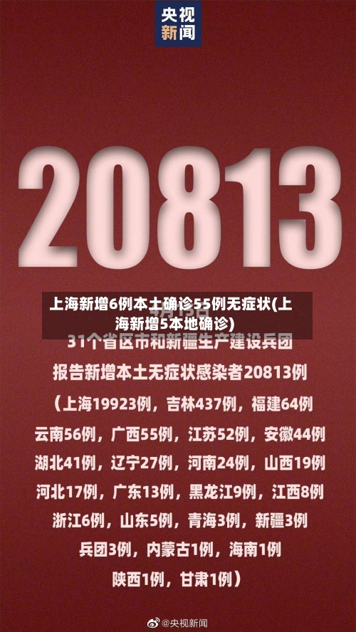 上海新增6例本土确诊55例无症状(上海新增5本地确诊)