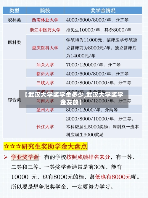 【武汉大学奖学金多少,武汉大学奖学金发放】-第2张图片