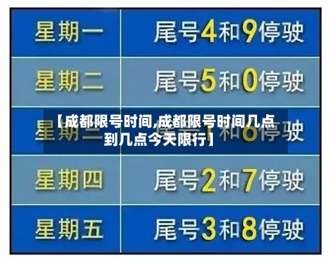 【成都限号时间,成都限号时间几点到几点今天限行】-第2张图片