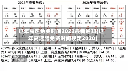 过年高速免费时间2022最新通知(过年高速路免费时间规定2020)