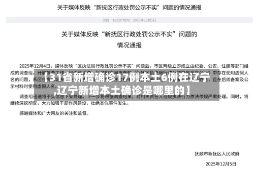 【31省新增确诊17例本土6例在辽宁,辽宁新增本土确诊是哪里的】-第2张图片